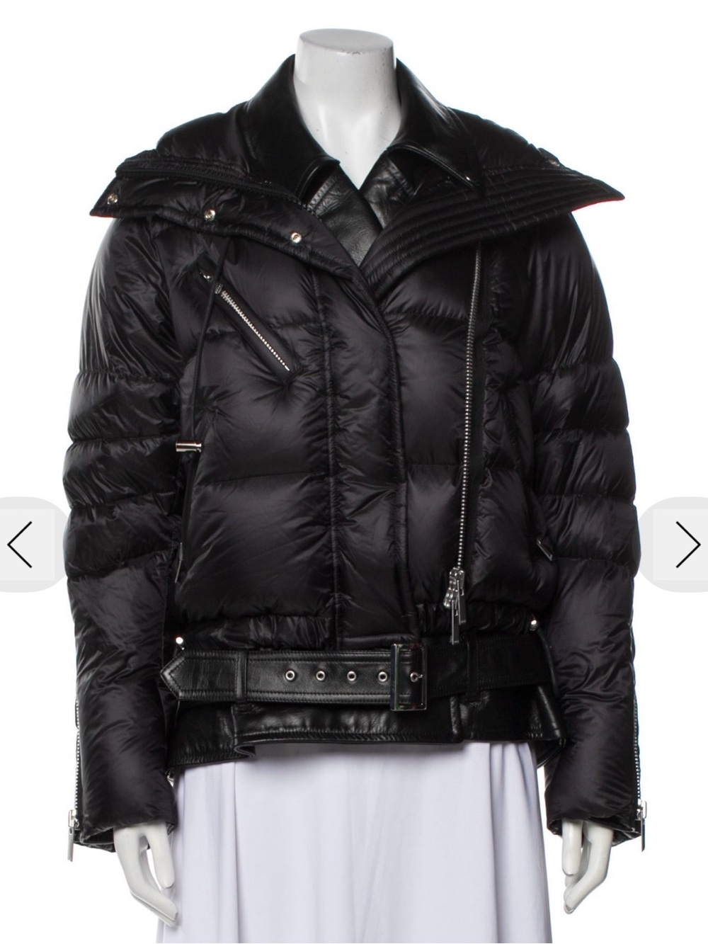 Sacai Black Jacket with Silver Zipper Detail